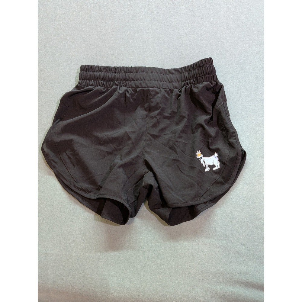 GOAT USA Black Athletic Running Shorts Youth XL Mesh Lined Crowned Logo